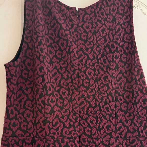 LOFT Black and Purple Brocade  Mini Dress - Picture 6 of 6